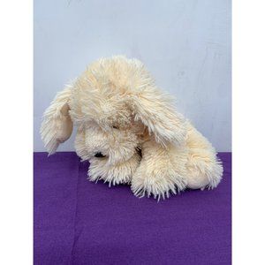 DanDee Collectors Choice Cream Puppy Dog 9 Inch Red Valentines Bow Terrier Plush